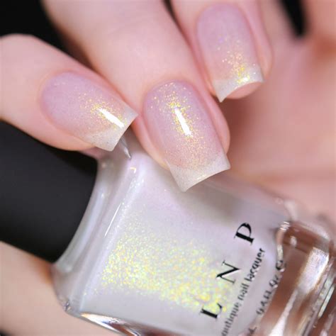 white holographic nail polish